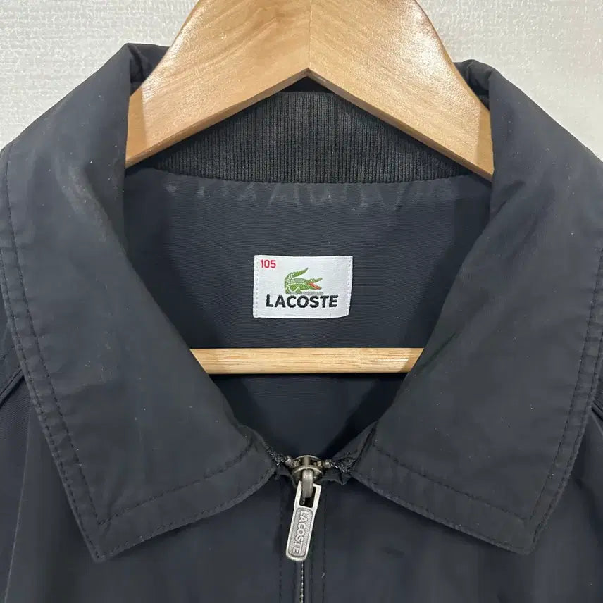 [BUNJANG] Lacoste Black Bomber Jacket - XL / 라코스테 블랙 남성 봄버 자켓XL