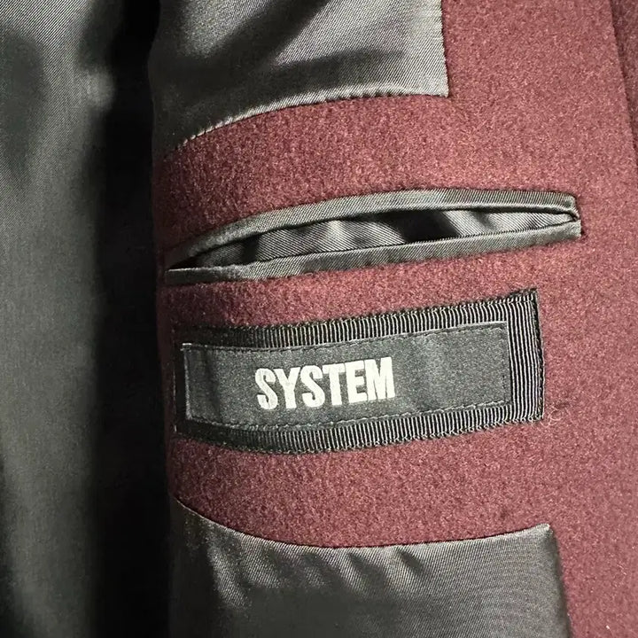[BUNJANG] System Homme Burgundy Coat / 시스템옴므 버건디 코트 95
