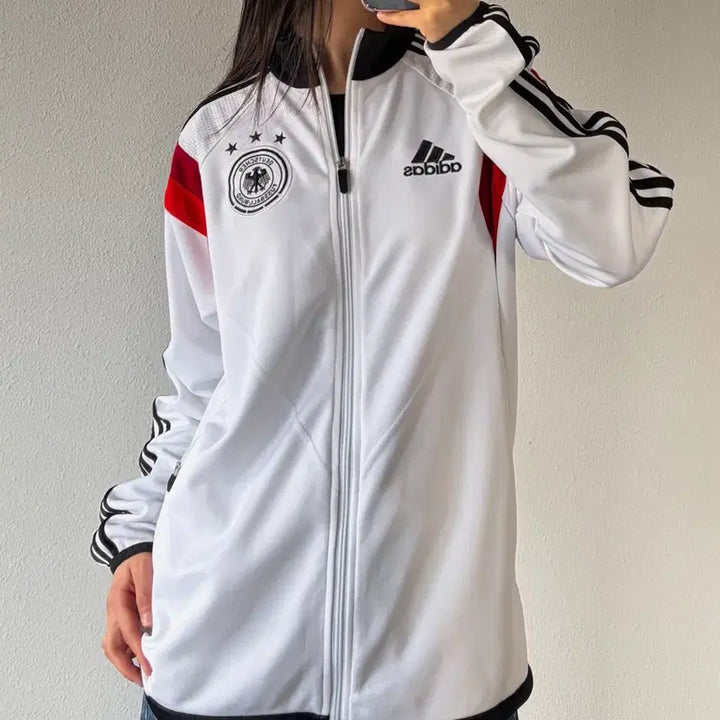 [BUNJANG] Adidas Germany National Team White Track Top Jersey / [M]아디다스 독일 국대 화이트 트랙탑 져지
