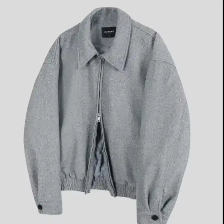 [BUNJANG] Lee Ji Noisy Blue Blouson Quilted Jacket / 이지노이지 울 블루종 누빔자켓