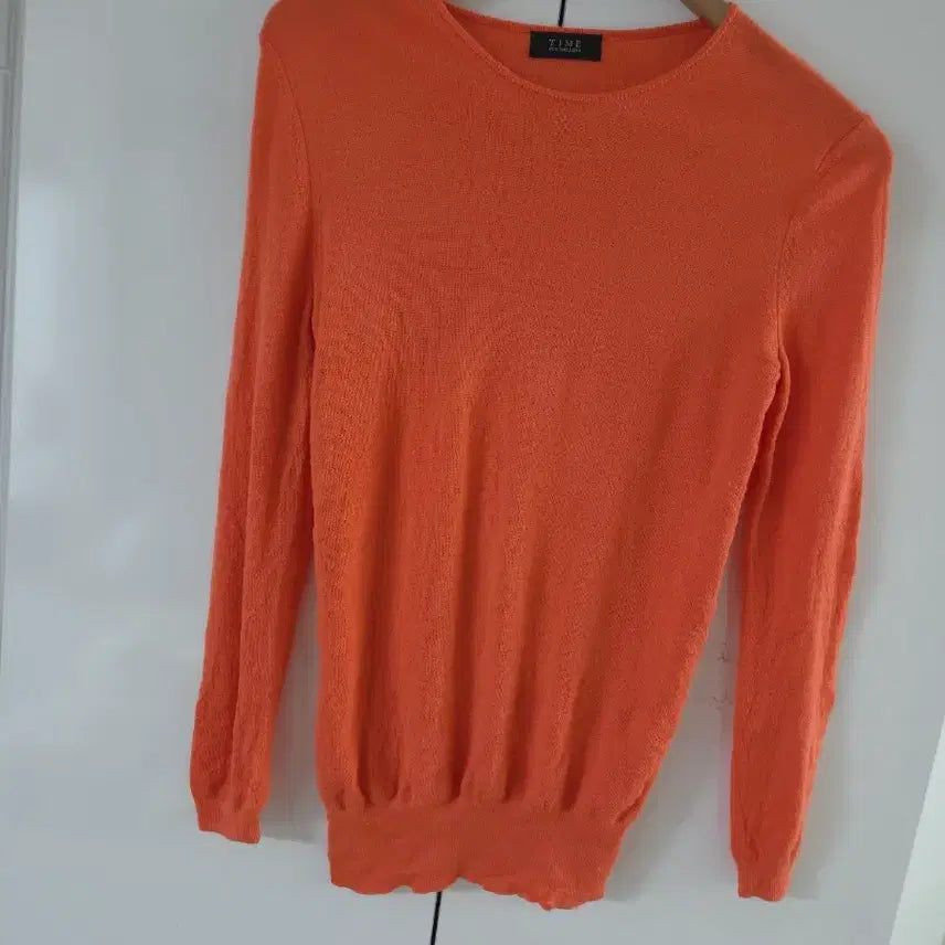[BUNJANG] TIME Orange Knit Sweater / 한섬 TIME 포스트모던 오렌지 니트 55