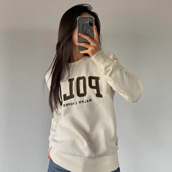 [BUNJANG] Polo Ralph Lauren Fleece Logo Sweatshirt / [XS]폴로 랄프로렌 플리스 로고 스웻셔츠