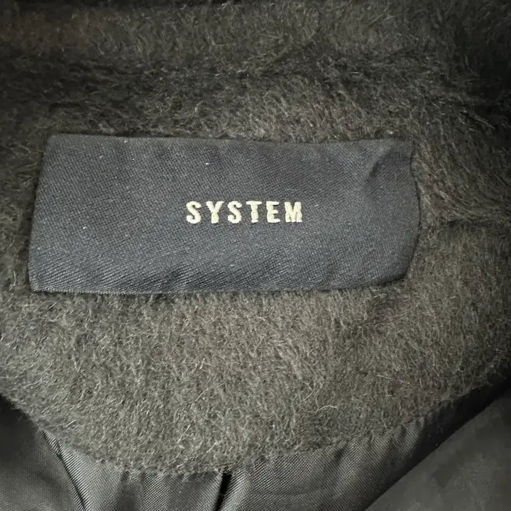 [BUNJANG] System Black Retro Wool Coat / 한섬 시스템 코트 롱 블랙 레트로 울 구제