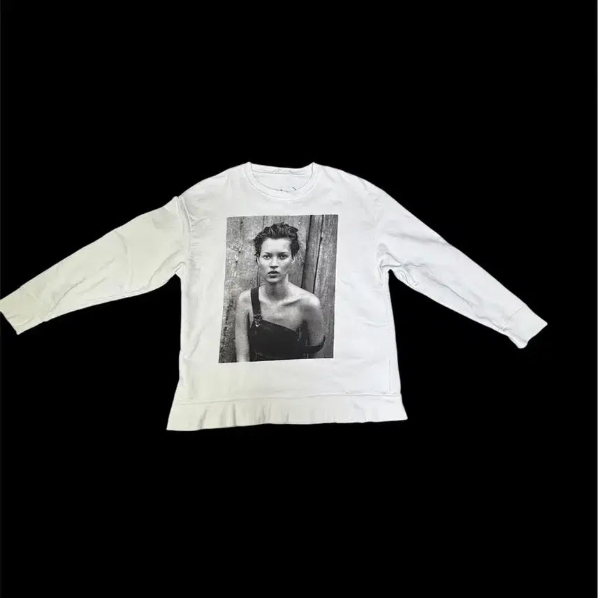 [BUNJANG] Zara Peter Lindbergh Kate Moss Vintage Sweatshirt / 빈티지 zara 자라 x 피터 린드버그 케이트모스 한정판 맨투맨 L