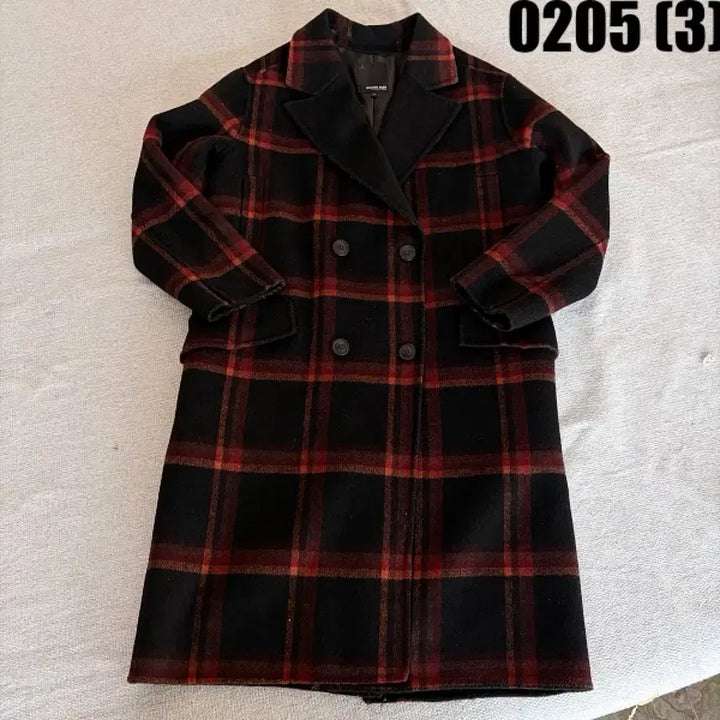 [BUNJANG] Bonny Alex Double Button Check Pattern Long Coat / [55] 보니알렉스 더블버튼 체크 패턴 롱 코트 0205(3)