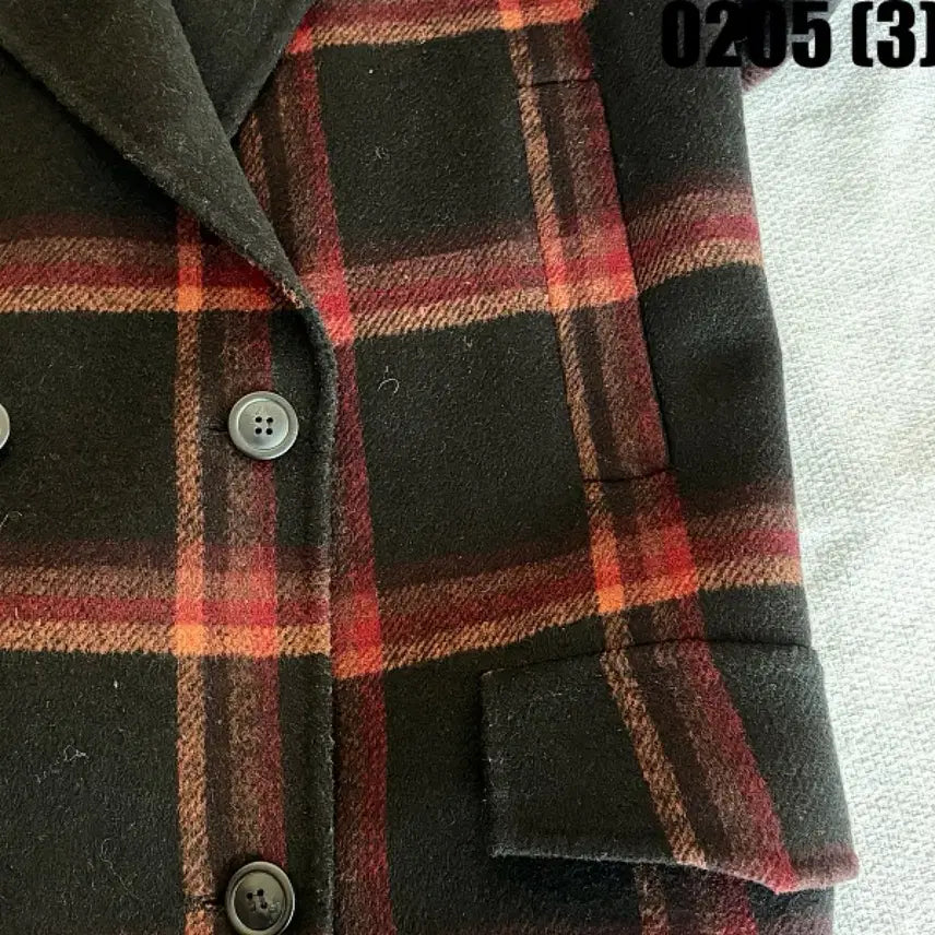[BUNJANG] Bonny Alex Double Button Check Pattern Long Coat / [55] 보니알렉스 더블버튼 체크 패턴 롱 코트 0205(3)
