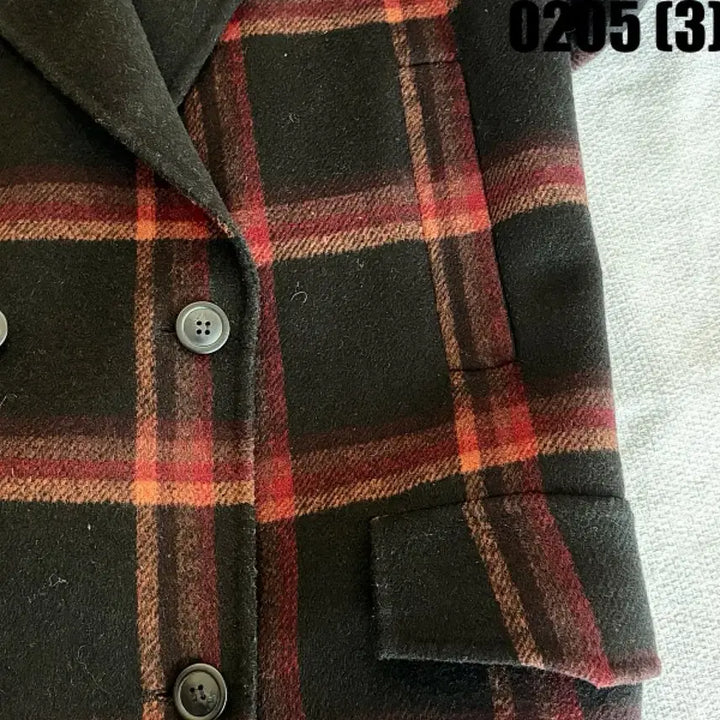 [BUNJANG] Bonny Alex Double Button Check Pattern Long Coat / [55] 보니알렉스 더블버튼 체크 패턴 롱 코트 0205(3)