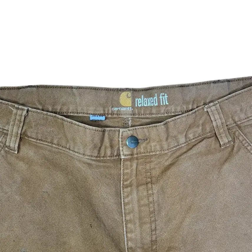 [BUNJANG] Carhartt Relaxed Fit Double Knee Work Pants Brown / 빈티지 칼하트 carhartt 릴렉스핏 더블니 워크팬츠 브라운 38/34
