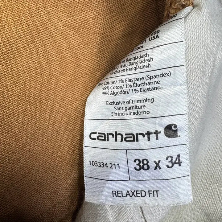 [BUNJANG] Carhartt Relaxed Fit Double Knee Work Pants Brown / 빈티지 칼하트 carhartt 릴렉스핏 더블니 워크팬츠 브라운 38/34