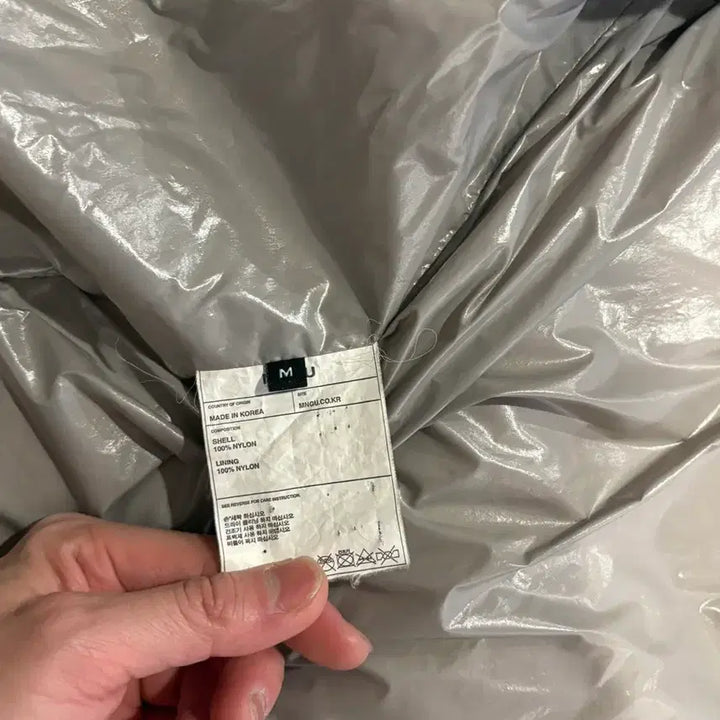 [BUNJANG] MNGU Light Gray Padded Jacket (Size M) / MNGU 패딩 M 라이트그레이