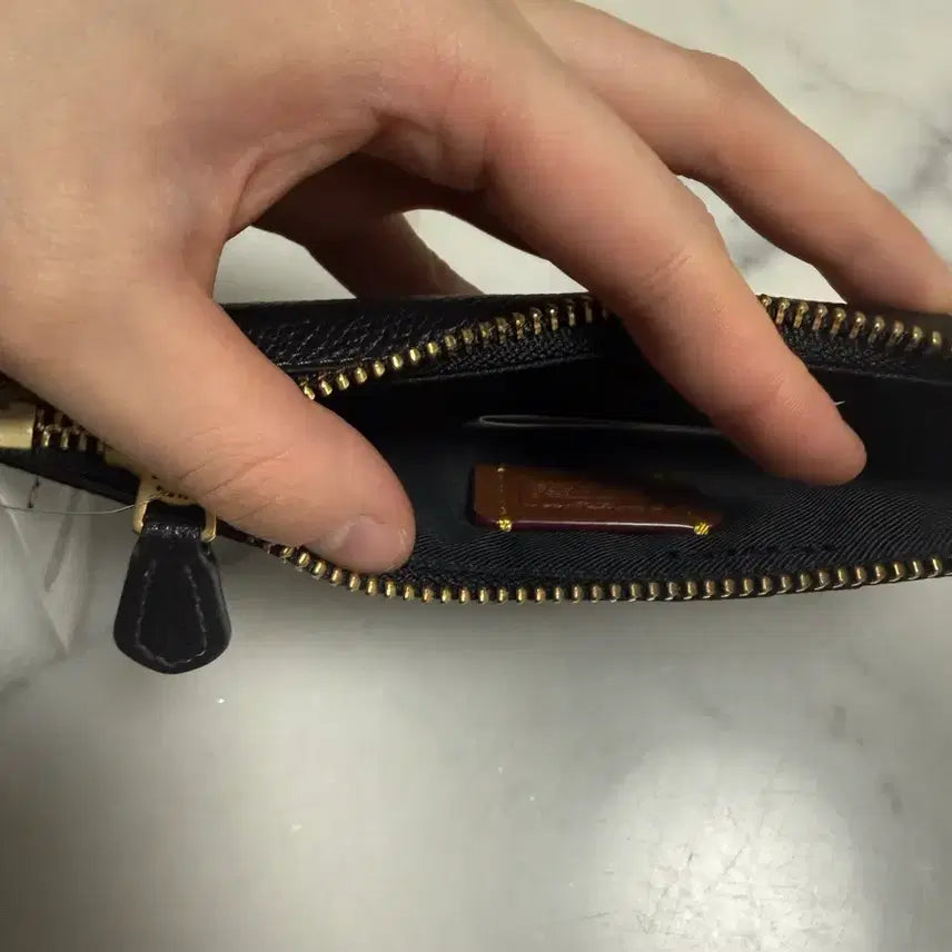 [BUNJANG] Coach Black Leather Long Wallet / 코치 블랙 가죽 장지갑 새상품 (핸드폰 지갑겸 카드지갑)