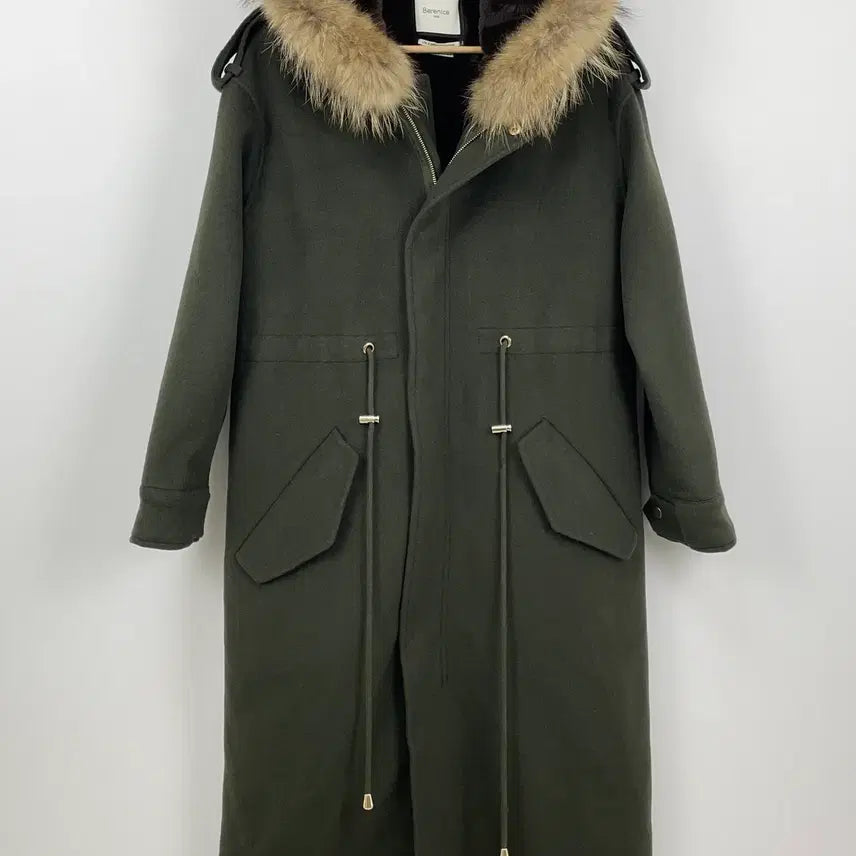 [BUNJANG] Berenice Raccoon Fur Hooded Wool Coat / 베르니스[Berenice] 라쿤 퍼 후드 울 코트
