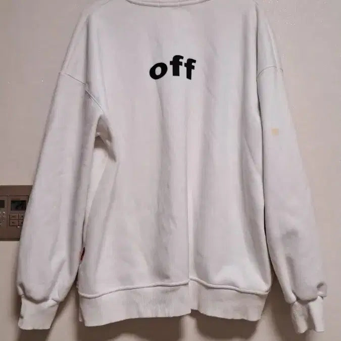 [BUNJANG] Printed Sweatshirt / 화이트  프린팅 맨투맨 티셔츠 100 105