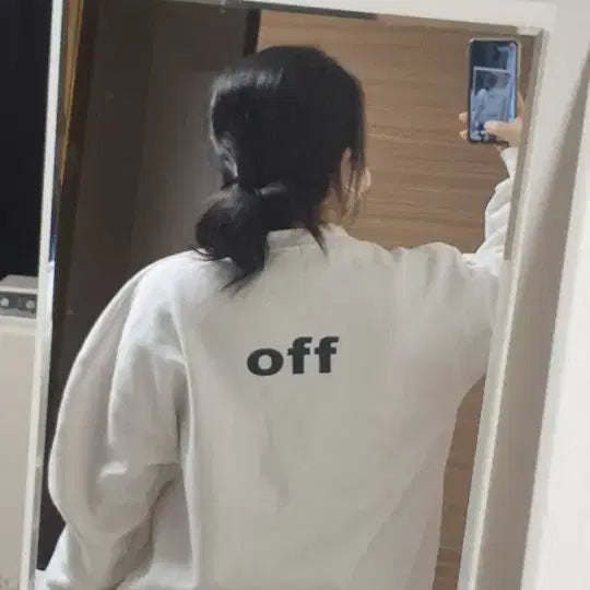 [BUNJANG] Printed Sweatshirt / 화이트  프린팅 맨투맨 티셔츠 100 105