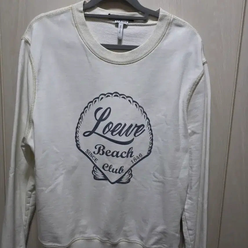 [BUNJANG] Loewe Crewneck T-Shirt Ivory / 로에베 맨투맨 티셔츠 아이보리 (사이즈100 정도)