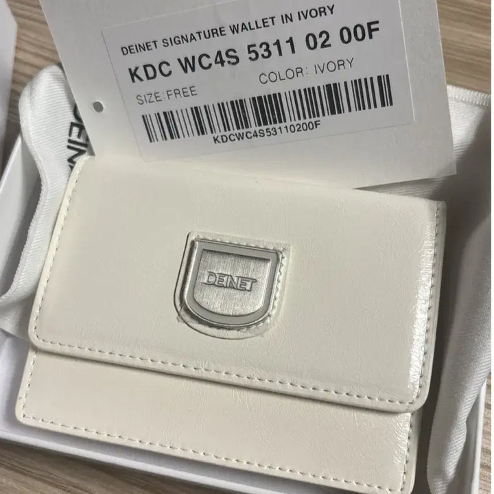 [BUNJANG] DEINET Signature Ivory Wallet / DEINET 다이닛 시그니처 아이보리 지갑 새상품
