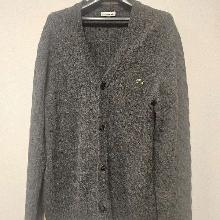 [BUNJANG] Lacoste Cable Knit Cardigan (Size 5) / 라코스테 케이블 니트 가디건 5사이즈
