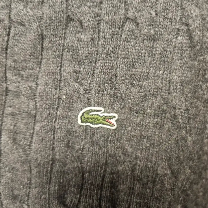 [BUNJANG] Lacoste Cable Knit Cardigan (Size 5) / 라코스테 케이블 니트 가디건 5사이즈