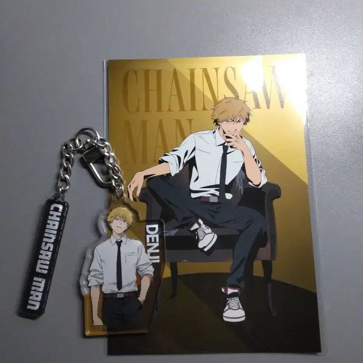 [BUNJANG] Chainsaw Man Denji Acrylic Keyring + Loft Postcard Bundle / 체인소맨 레제편 홍대 덴지 아크릴 키링+로프트 엽서 일괄