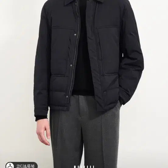 [BUNJANG] Time Homme Goose Down Jacket / 24FW 타임옴므 칼라 구스 다운 점퍼 100 다크네이비