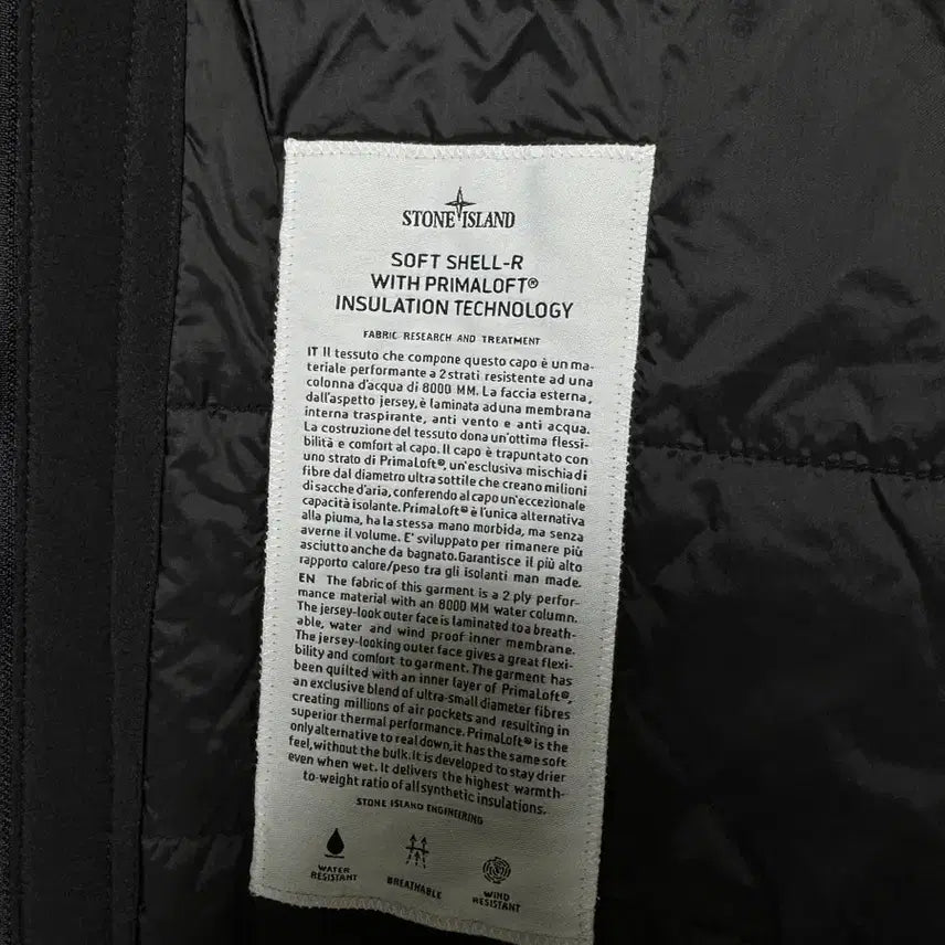 [BUNJANG] Stone Island Soft Shell Black Hooded Jacket (M) / 스톤아일랜드 소프트쉘 블랙 후드 자켓 M