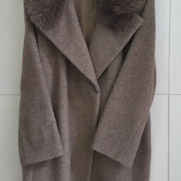 [BUNJANG] Hansome Mine Fox Fur Trim Coat / 한섬 마인(Mine)  코트