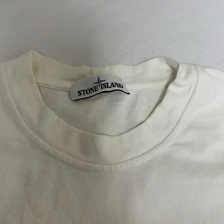 [BUNJANG] Stone Island White Long Sleeve Sweatshirt / [L]스톤아일랜드 화이트 롱슬리브 맨투맨