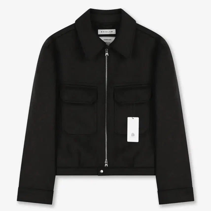[BUNJANG] BeSlow Cashmere Military Zip-Up Jacket / 비슬로우 캐시미어 밀리터리 집업 자켓