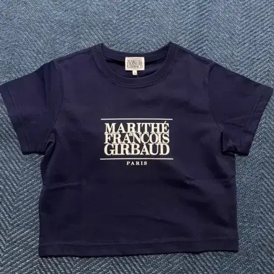[BUNJANG] Marithe Francois Girbaud Navy Cropped T-Shirt S / 마리떼 프랑소와 저버 크롭티