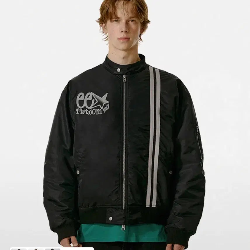 [BUNJANG] Tecket MA-1 Jacket Black (M) / 테켓 ee Electric MA-1 마원 자켓 블랙 m