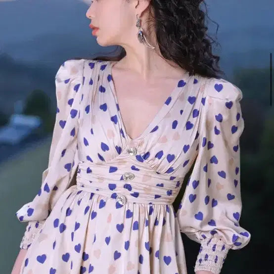 [BUNJANG] Shinseon Reti Heart Long Dress (L Size) / 신스덴 레티 하트 롱 원피스L사이즈 미착용옷