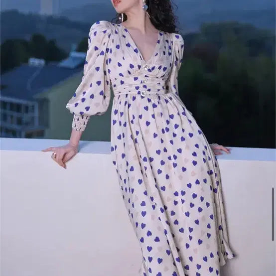 [BUNJANG] Shinseon Reti Heart Long Dress (L Size) / 신스덴 레티 하트 롱 원피스L사이즈 미착용옷