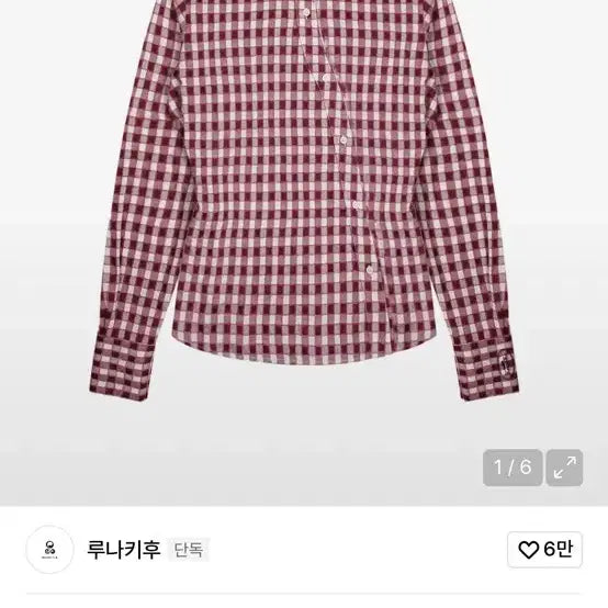 [BUNJANG] Lunakihoo Placket Checkered Shirt / 루나키후 사선 플라켓 체크 셔츠