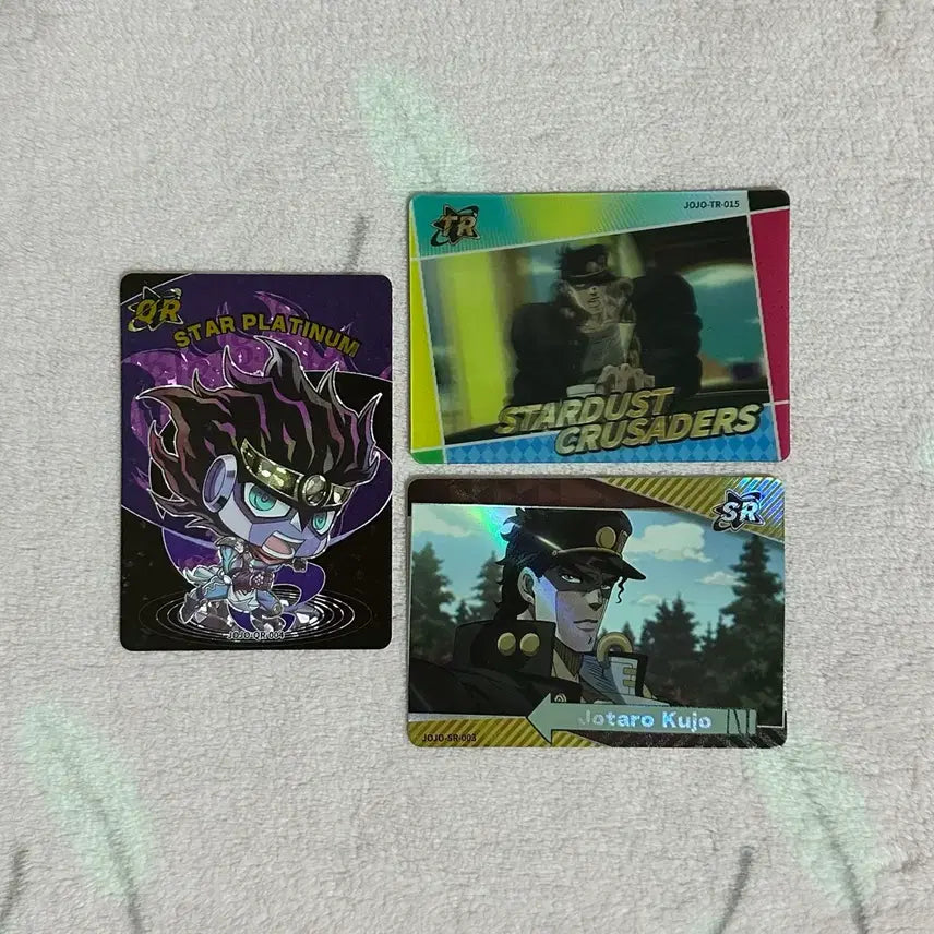 [BUNJANG] JoJo's Bizarre Adventure Jotaro Kujo Star Platinum Lenticular Trading Card Bundle / 죠죠 3부 쿠죠 죠타로 스타 플래티나 렌티큘러 트레이딩 카드 일괄