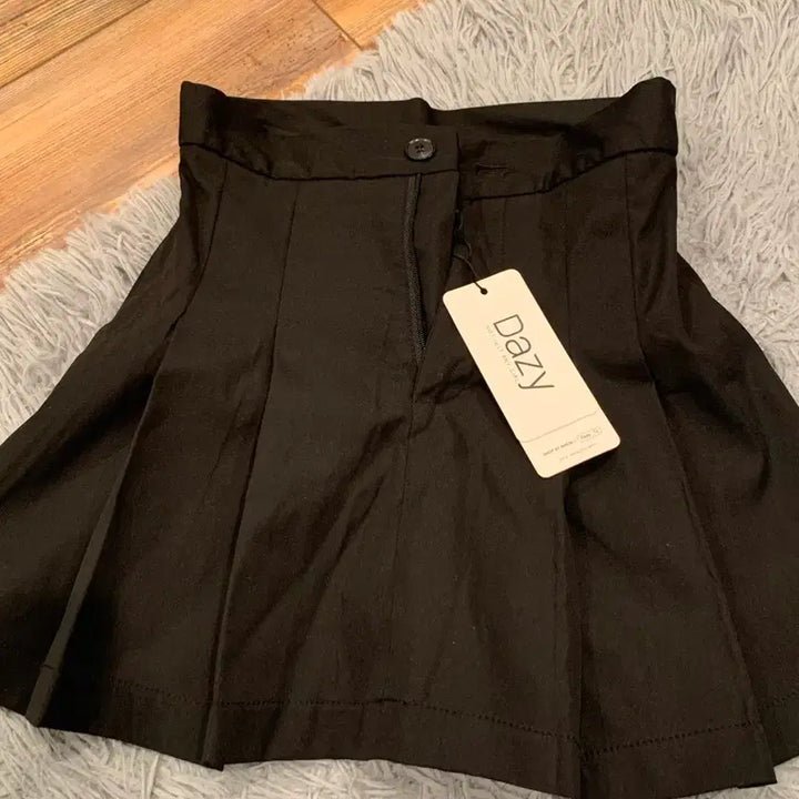 [BUNJANG] Black Pleated Mini Skirt with Shorts XS / 새상품) 검정 블랙 플리츠 미니 치마 스커트 바지 xs 사이즈