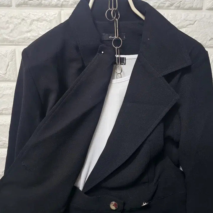 [BUNJANG] Black Jacket Short Pants Set / 블랙자켓숏팬츠