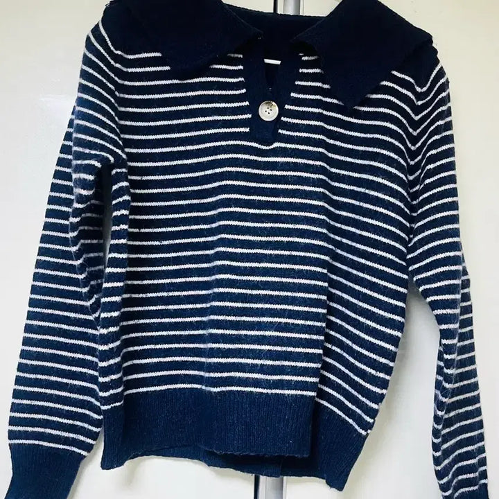 [BUNJANG] Striped Knit Top / 스트라이프 줄무늬 니트