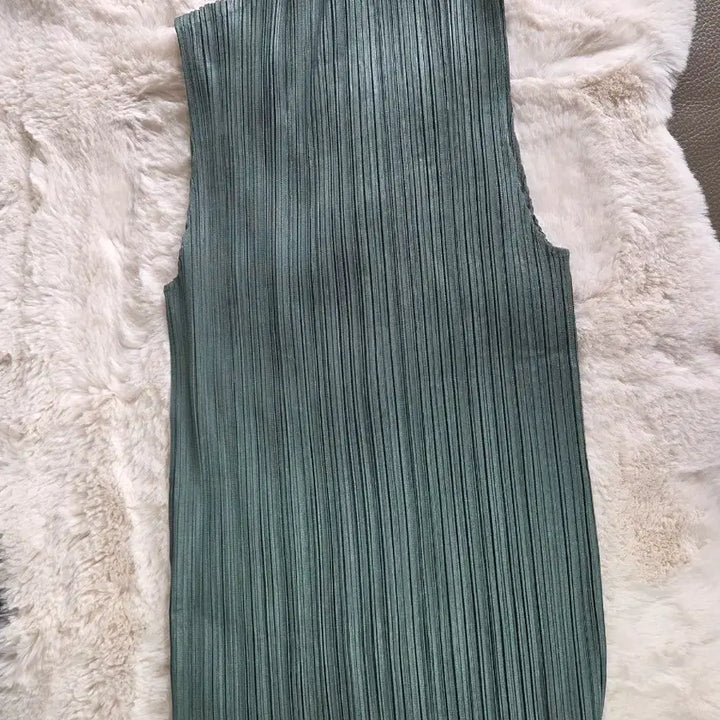[BUNJANG] Pleated Sleeveless Top / 플리츠 민소매 티셔츠 3사이즈 새상품