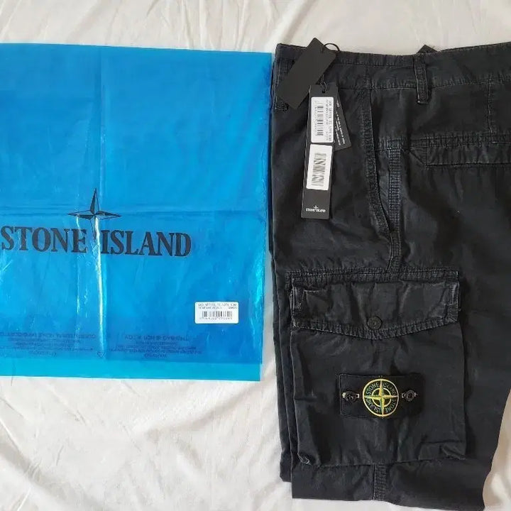 [BUNJANG] Stone Island Old Effect Cargo Pants Black / 스톤아일랜드/ SS시즌 올드이펙트 카고 팬츠 블랙 / 30(새제품)