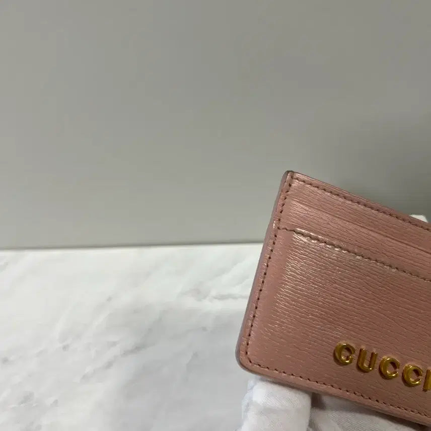 [BUNJANG] Gucci Script Leather Card Wallet / 구찌 스크립트 라이트 레더 카드지갑 핑크