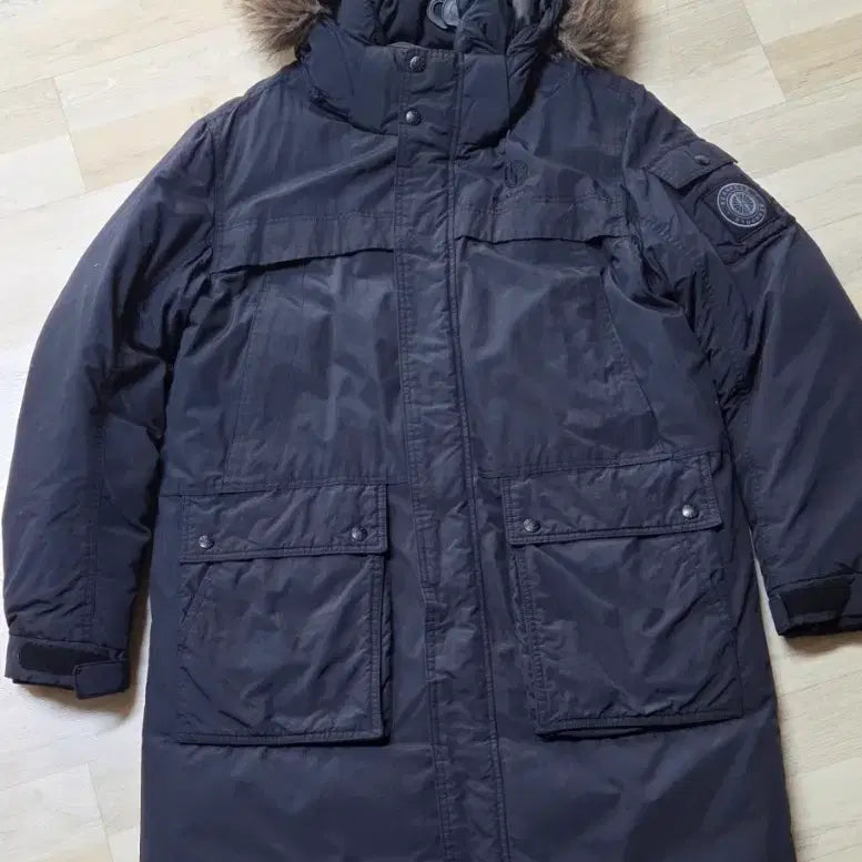 [BUNJANG] Beanpole Goose Down Half Padded Jacket Black 100 / 빈폴 라쿤털 구스 하프패딩 블랙 100 상태굿