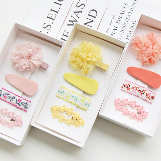 [BUNJANG] Flower Hairpin Set / 무배 1+1 유아동 여아 헤어핀 플라워세트