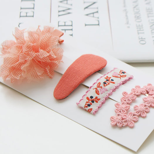 [BUNJANG] Flower Hairpin Set / 무배 1+1 유아동 여아 헤어핀 플라워세트