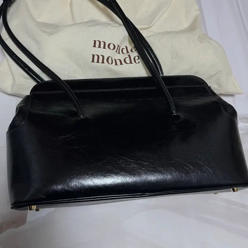 [BUNJANG] Monde Monde Boston Bag Black / 몽드몽드 보스턴백 블랙