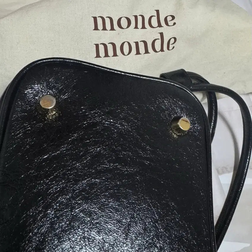[BUNJANG] Monde Monde Boston Bag Black / 몽드몽드 보스턴백 블랙