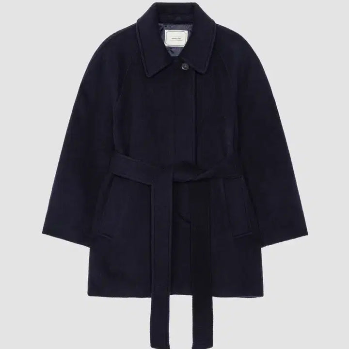[BUNJANG] Overdue Flare Wool Half Coat - Navy / 오버듀플레어 울 하프코트 네이비