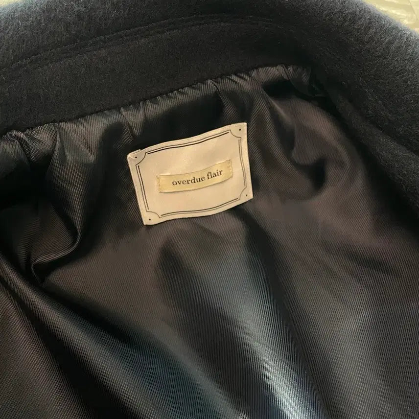 [BUNJANG] Overdue Flare Wool Half Coat - Navy / 오버듀플레어 울 하프코트 네이비