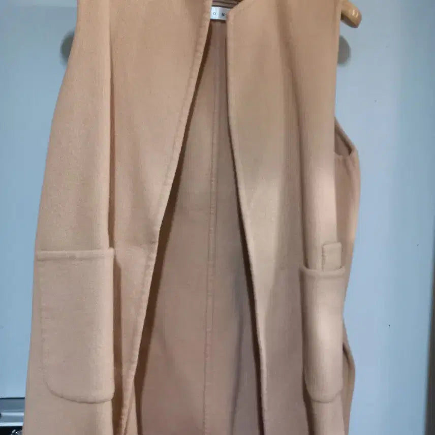[BUNJANG] illang illang Handmade Beige Long Vest / illang illang 핸드메이드  롱조끼