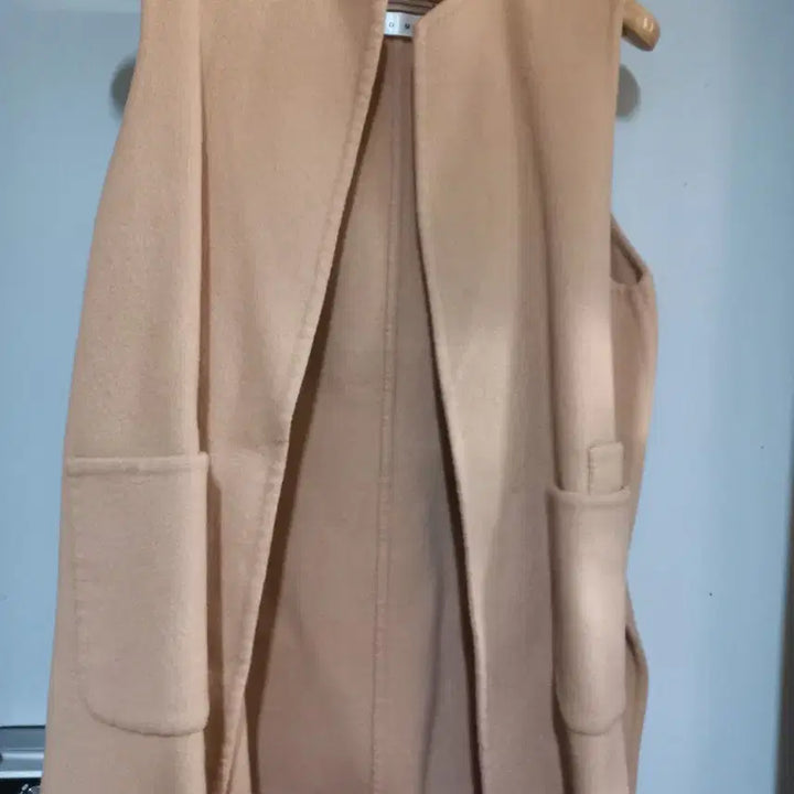 [BUNJANG] illang illang Handmade Beige Long Vest / illang illang 핸드메이드  롱조끼