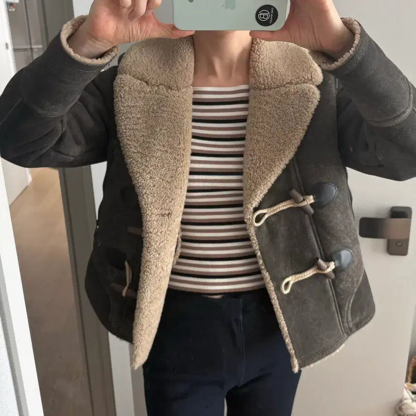 [BUNJANG] Burberry Mustang Short Coat Jacket / 버버리 무스탕 숏 코트 자켓